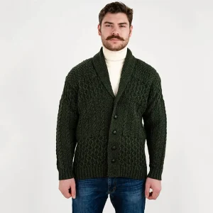 Men's Shawl-Collar Button Irish Cardigan