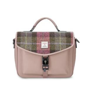 Harris Tweed & Leather Small Computer Bag