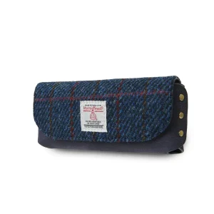 Genuine Leather & Harris Tweed Glasses Case
